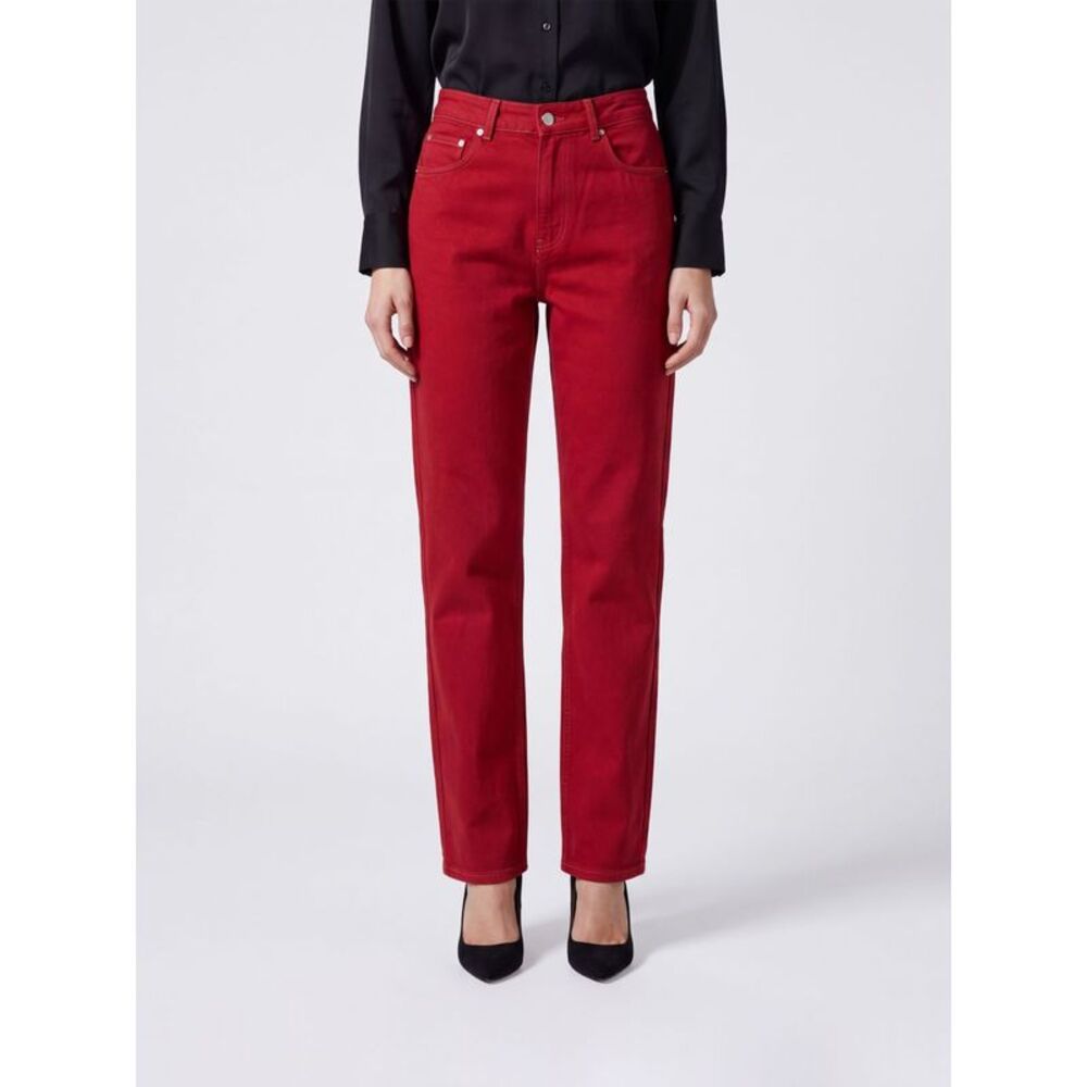 Ami Paris Women Ami Paris High-Waisted Straight Jeans In Cotton Denim